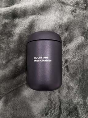 Fellow Carter Move 12 oz Tumbler with 'Books Are Missionaries' Custom Print